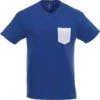 Elevate Men's New Royal Heather/White Monroe Short Sleeve Pocket Tee