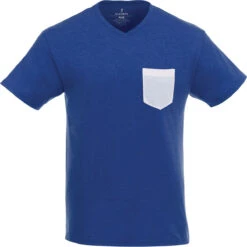 Elevate Men's New Royal Heather/White Monroe Short Sleeve Pocket Tee