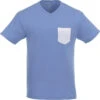 Elevate Men's Sky Heather/White Monroe Short Sleeve Pocket Tee