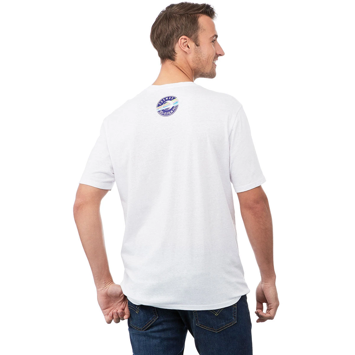 Elevate Men's White Canyon Short Sleeve Tee 6 Elevate Men's White Canyon Short Sleeve Tee - Image 4