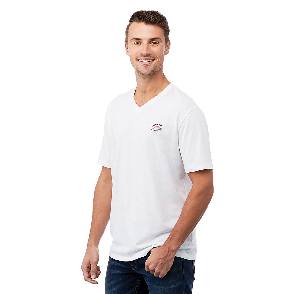 Elevate Men's White Canyon Short Sleeve Tee 7 Elevate Men's White Canyon Short Sleeve Tee - Image 5