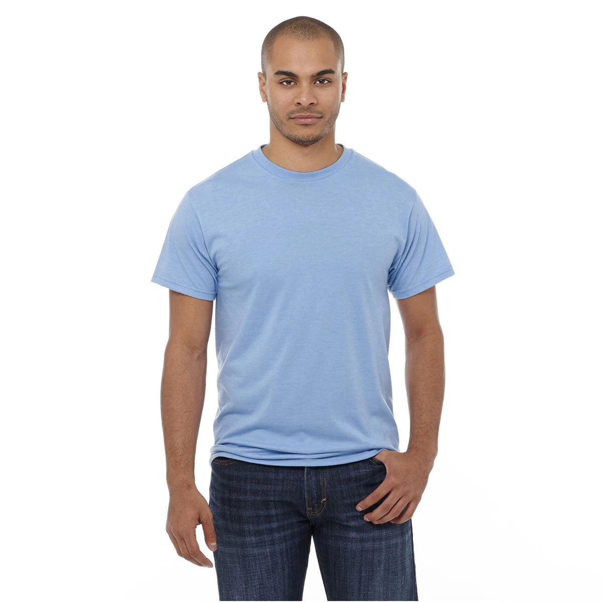 Elevate Men's Sky Heather Bodie Short Sleeve T-Shirt 5 Elevate Men's Sky Heather Bodie Short Sleeve T-Shirt - Image 3