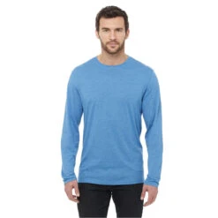 Elevate Men's Olympic Blue Heather Holt Long Sleeve Tee 7 Elevate Men's Olympic Blue Heather Holt Long Sleeve Tee -Elevate TM17886 Olympic Blue Heather HTF