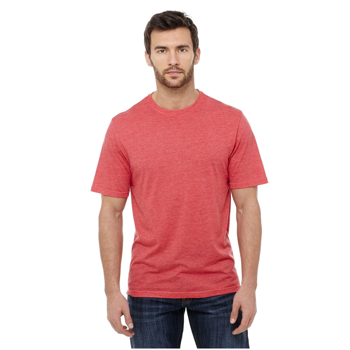 Elevate Men's Team Red Heather Sarek Short Sleeve T-Shirt 5 Elevate Men's Team Red Heather Sarek Short Sleeve T-Shirt - Image 3