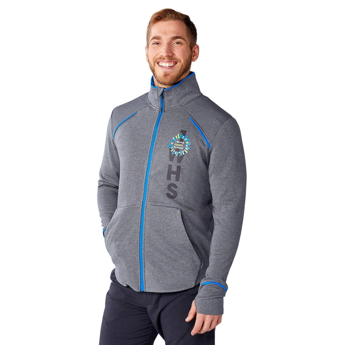 Elevate Men's Olympic Blue/Heather Charcoal Tamarack Full Zip Jacket 6 Elevate Men's Olympic Blue/Heather Charcoal Tamarack Full Zip Jacket - Image 4