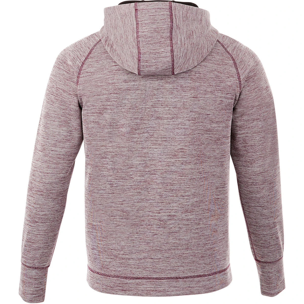 Elevate Men's Maroon Heather Odell Knit Zip Hoody 4 Elevate Men's Maroon Heather Odell Knit Zip Hoody - Image 2