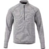 Elevate Men's Heather Charcoal Crane Knit Half Zip