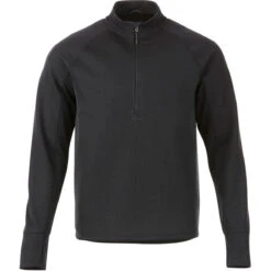 Elevate Men's Black Crane Knit Half Zip