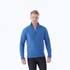 Elevate Men's Olympic Blue Bowlen Polyfleece Quarter Zip -Elevate TM18308 Olympic Blue HTF