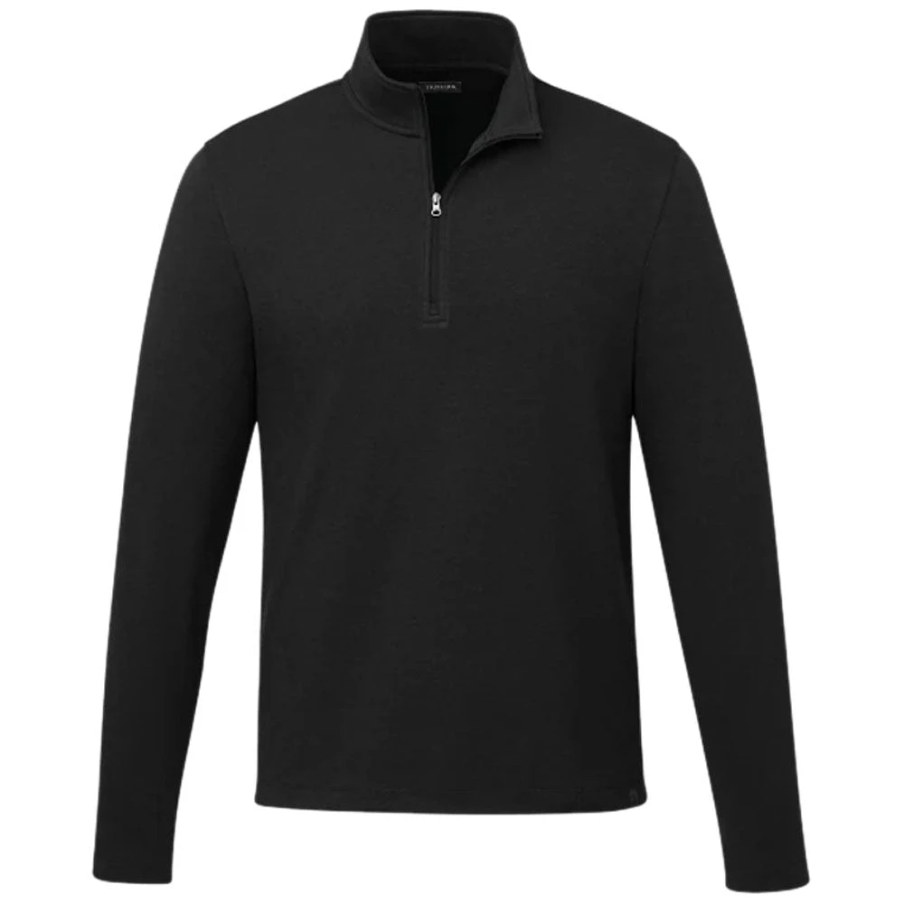 Elevate Men's Black Rigi Eco Knit Quarter Zip 3 Elevate Men's Black Rigi Eco Knit Quarter Zip