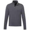 Elevate Men's Heather Dark Charcoal Rigi Eco Knit Quarter Zip -Elevate TM18311 Heather Dark Charcoal F