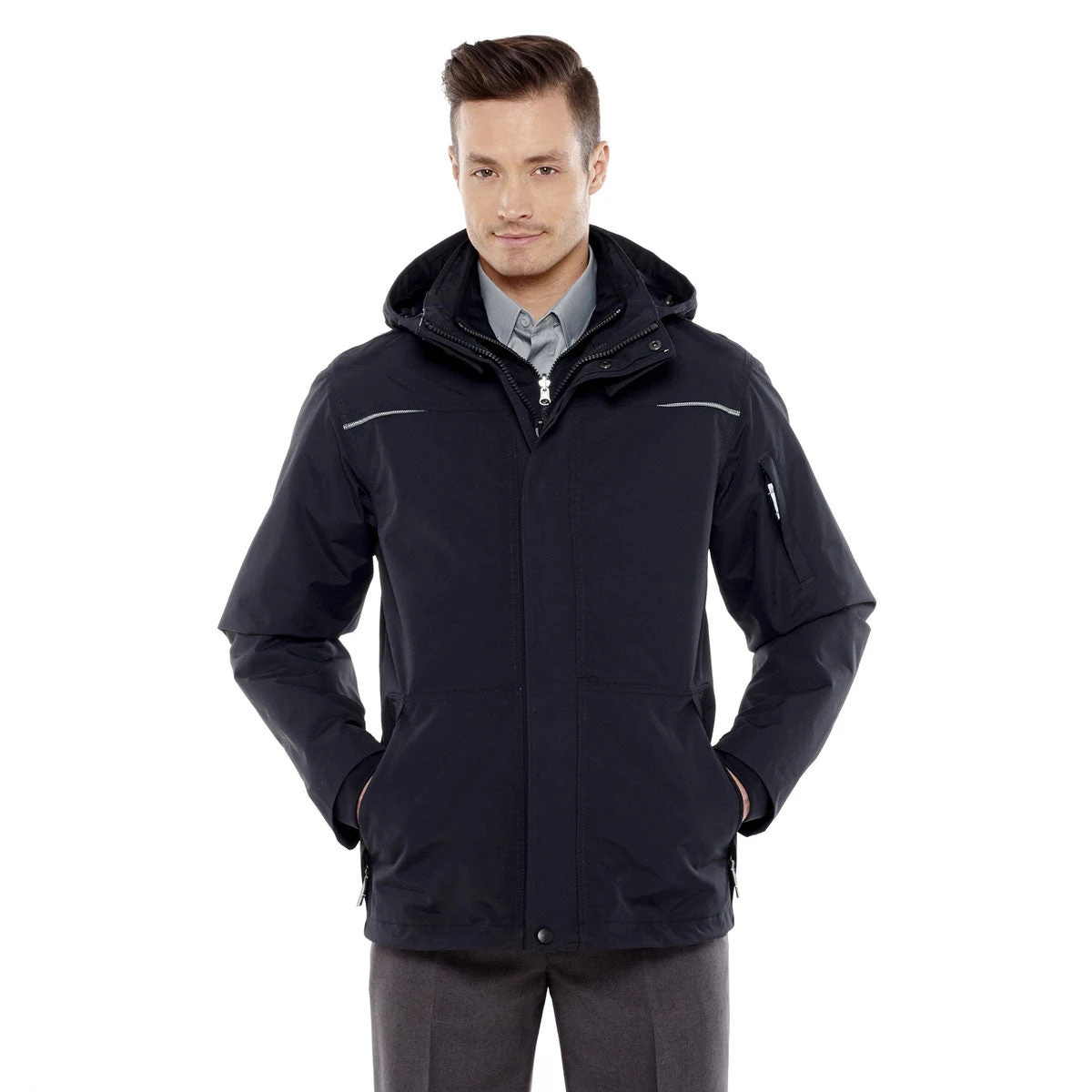 Elevate Men's Navy Dutra 3-in-1 Jacket 5 Elevate Men's Navy Dutra 3-in-1 Jacket - Image 3