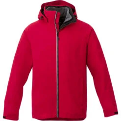 Elevate 4 Elevate Men's Team Red/Heather Dark Charcoal Arlington 3-in-1 Jacket