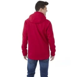 Elevate Men's Team Red/Heather Dark Charcoal Arlington 3-in-1 Jacket -Elevate TM19307 Team Red Heather Dark Charcoal HTB