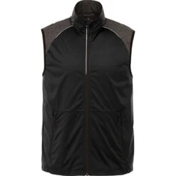 Elevate Men's Black/Smoke Heather Nasak Hybrid Softshel Vest