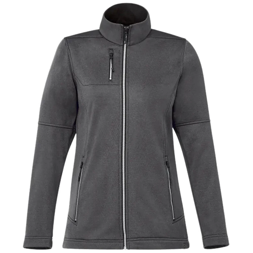 Elevate Women's Heather Dark Charcoal Joris Eco Softshell Jacket 3 Elevate Women's Heather Dark Charcoal Joris Eco Softshell Jacket