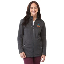 Elevate Women's Heather Dark Charcoal Joris Eco Softshell Jacket 11 Elevate Women's Heather Dark Charcoal Joris Eco Softshell Jacket -Elevate TM92940 Heather Dark Charcoal HTF