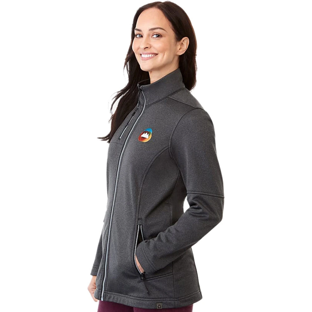 Elevate Women's Heather Dark Charcoal Joris Eco Softshell Jacket 8 Elevate Women's Heather Dark Charcoal Joris Eco Softshell Jacket - Image 6