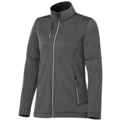 Elevate Women's Heather Dark Charcoal Joris Eco Softshell Jacket 10 Elevate Women's Heather Dark Charcoal Joris Eco Softshell Jacket -Elevate TM92940 Heather Dark Charcoal S