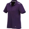 Elevate Women's Dark Plum Albula Short Sleeve Polo -Elevate TM96207 Dark Plum F