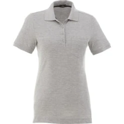 Elevate Women's Heather Grey Banfield Short Sleeve Polo