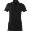 Elevate Women's Black Acadia Short Sleeve Polo 1 Elevate Women's Black Acadia Short Sleeve Polo -Elevate TM96224 Black F