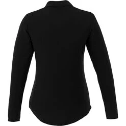 Elevate Women's Black Mori Long Sleeve Polo 5 Elevate Women's Black Mori Long Sleeve Polo -Elevate TM96255 Black B