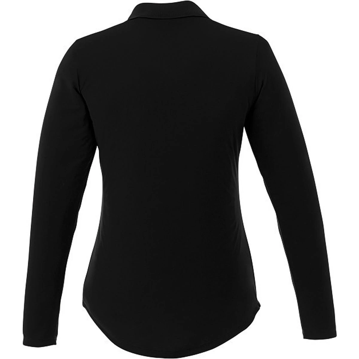 Elevate Women's Black Mori Long Sleeve Polo 4 Elevate Women's Black Mori Long Sleeve Polo - Image 2