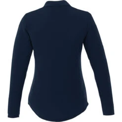 Elevate Women's Navy Mori Long Sleeve Polo -Elevate TM96255 Navy B
