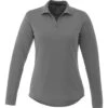 Elevate Women's Steel Grey Mori Long Sleeve Polo 2 Elevate Women's Steel Grey Mori Long Sleeve Polo -Elevate TM96255 Steel Grey F
