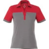 Elevate Women's Team Red/Steel Grey Mack Short Sleeve Polo -Elevate TM96308 Team Red Steel Grey F