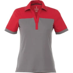 Elevate Women's Team Red/Steel Grey Mack Short Sleeve Polo