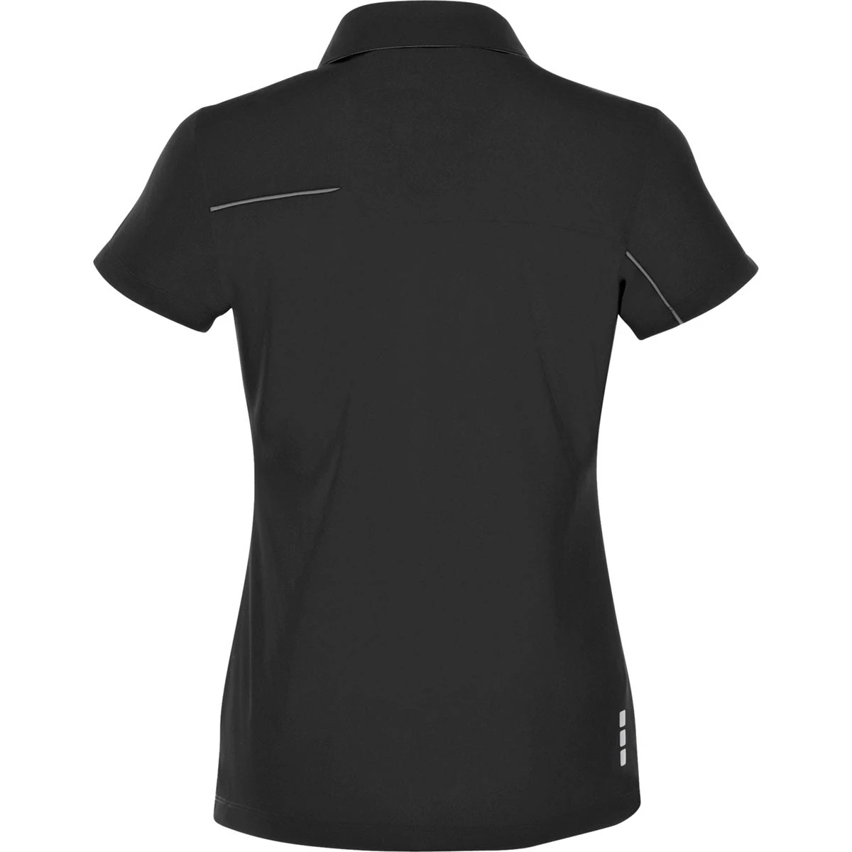 Elevate Women's Black/Steel Grey Wilcox Short Sleeve Polo 4 Elevate Women's Black/Steel Grey Wilcox Short Sleeve Polo - Image 2
