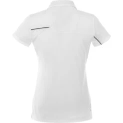Elevate Women's White/Steel Grey Wilcox Short Sleeve Polo -Elevate TM96309 White Steel Grey B