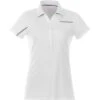 Elevate Women's White/Steel Grey Wilcox Short Sleeve Polo