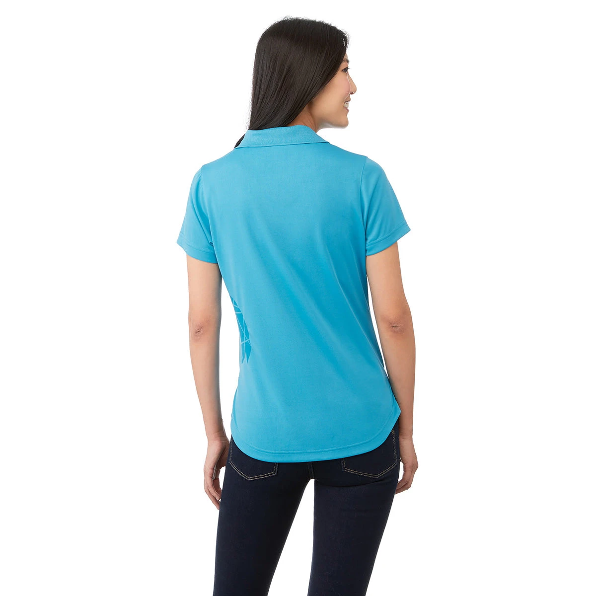 Elevate Women's Aspen Blue Otis Short Sleeve Polo 5 Elevate Women's Aspen Blue Otis Short Sleeve Polo - Image 3