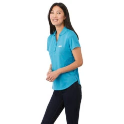 Elevate Women's Aspen Blue Otis Short Sleeve Polo 9 Elevate Women's Aspen Blue Otis Short Sleeve Polo -Elevate TM96311 430 HTS