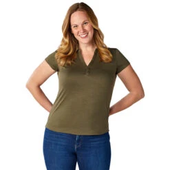 Elevate Women's Loden Amos Eco Short Sleeve Polo -Elevate TM96312 684 HTF