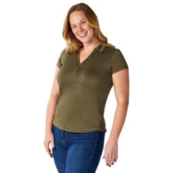 Elevate Women's Loden Amos Eco Short Sleeve Polo -Elevate TM96312 684 HTS