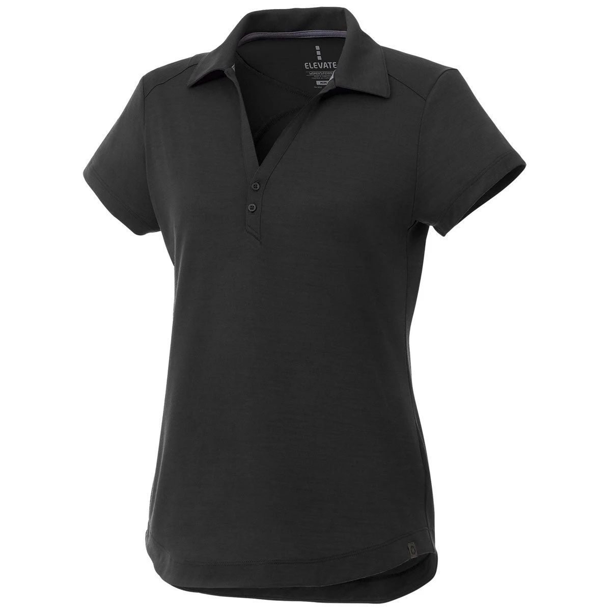 Elevate Women's Black Amos Eco Short Sleeve Polo 3 Elevate Women's Black Amos Eco Short Sleeve Polo