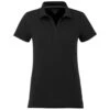 Elevate Women's Black Somoto Eco Short Sleeve Polo 2 Elevate Women's Black Somoto Eco Short Sleeve Polo -Elevate TM96314 Black F