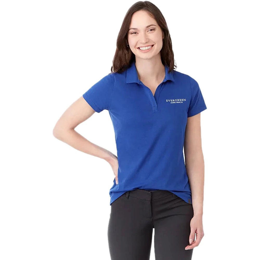 Elevate Women's New Royal Somoto Eco Short Sleeve Polo 5 Elevate Women's New Royal Somoto Eco Short Sleeve Polo - Image 3