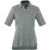 Elevate Women's Steel Grey Torres Short Sleeve Polo