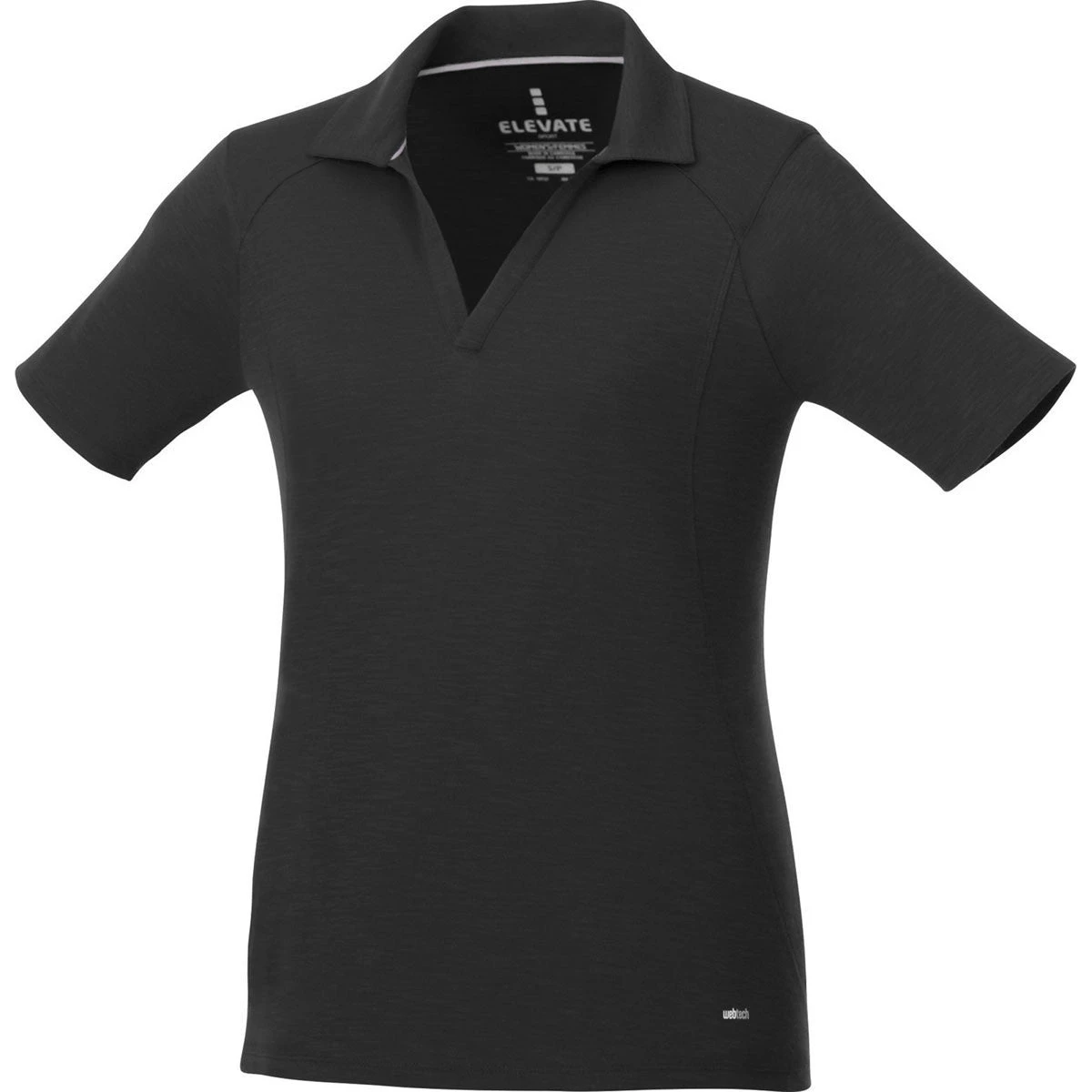 Elevate Women's Black Jepson Short Sleeve Polo 3 Elevate Women's Black Jepson Short Sleeve Polo