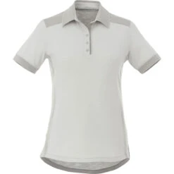 Elevate Women's Grey Mist/Fossil Laramie Short Sleeve Polo