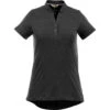 Elevate Women's Heather Dark Charcoal Concord Short Sleeve Polo -Elevate TM96611 Heather Dark Charcoal F