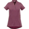 Elevate Women's Maroon Heather Concord Short Sleeve Polo 2 Elevate Women's Maroon Heather Concord Short Sleeve Polo -Elevate TM96611 Maroon Heather F