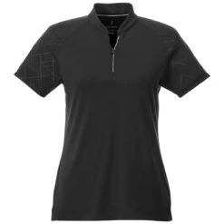 Elevate Women's Black Hakone Short Sleeve Polo