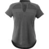 Elevate Women's Heather Dark Charcoal Antero Short Sleeve Polo -Elevate TM96703 Heather Dark Charcoal F