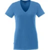 Elevate Women's Olympic Blue Heather Sarek V-Neck Short Sleeve Tee
